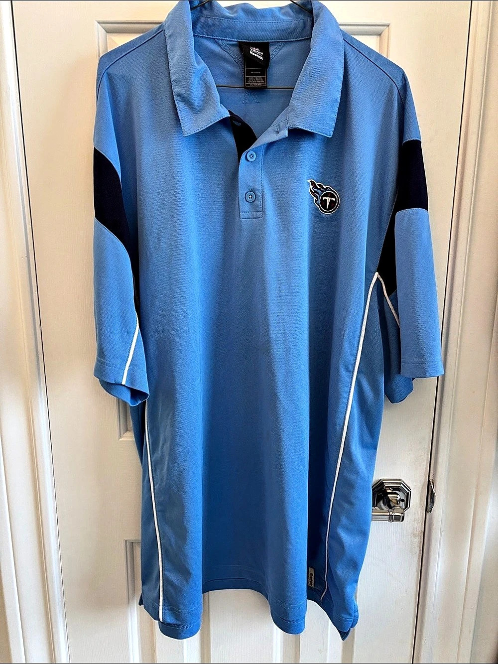 Reebok Tennessee Titans NFL Team Apparel Polo Shirt Blue 2XL